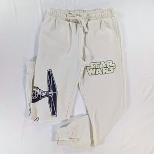 Disney 100 Star Wars Joggers Cream Size Small Tie Fighters